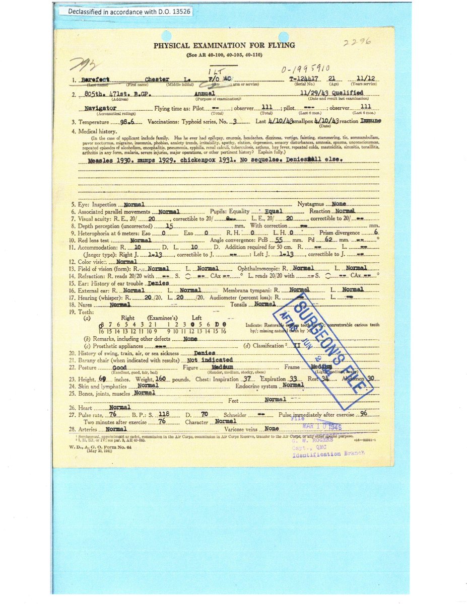 WW2Researcher's tweet image. 1st Lieutenant Chester L. Barefoot, of Hollis, Oklahoma, and the 506th Bomb Squadron, was downed over Ost Steinbeck, Germany, on October 30, 1944, 80 years ago today. @WW2Researcher @okhistory @Mighty8thMuseum @IWMDuxford #44thBombGroup