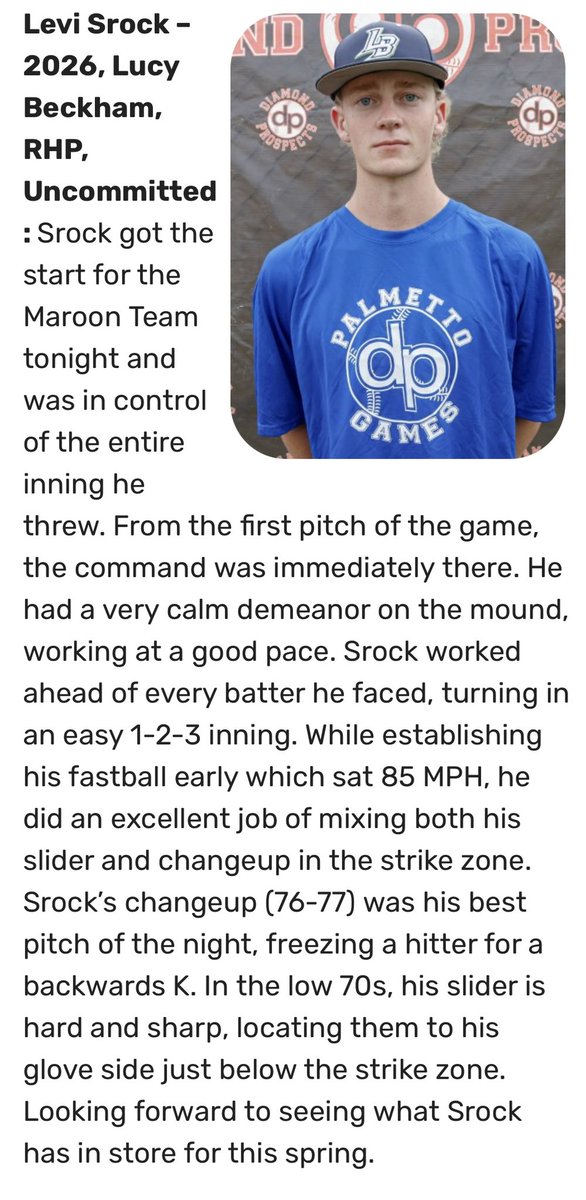 SrockLevi's tweet image. Thank you @diamondprospect for inviting me to the all star game at @CofCBaseball. Honored to receive the golden arm award. @mcconnellbj1 @LBHSbaseball @Bengal_Baseball