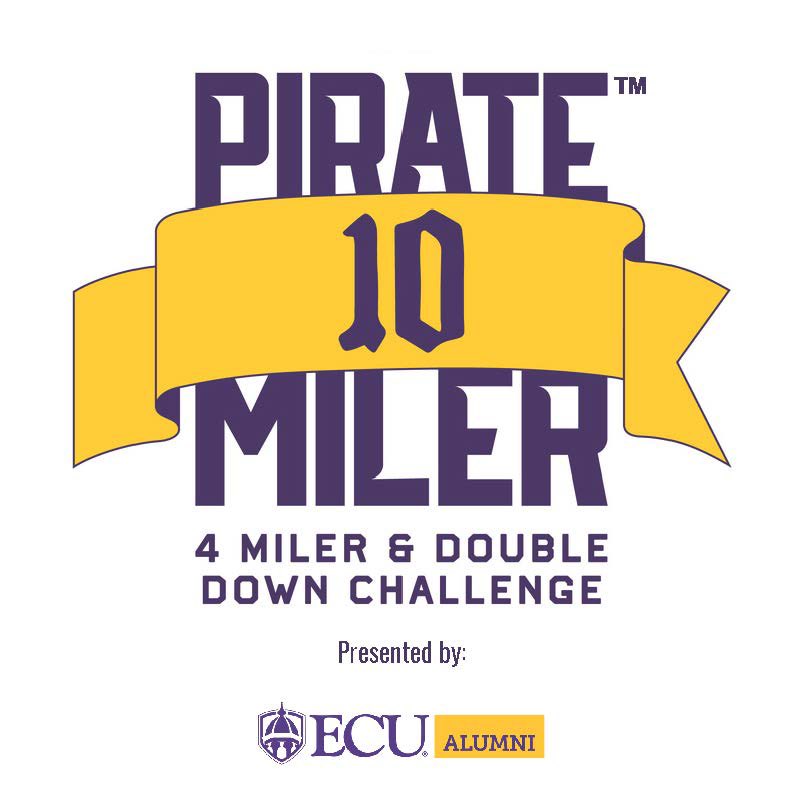 piratealumni's tweet photo. 🏴‍☠️ Ready to go the distance, Pirates? 🏴‍☠️ Join the ECU Alumni Association for the Pirate 10 Miler—a new road race through scenic Downtown Greenville and ECU’s campus! Choose your challenge: 4, 10, or 14 miles. Show your Pirate spirit! Sign up at https://t.co/PrM6O0JBjy! 🏃‍♂️💜💛 https://t.co/Gg5pOceiMa