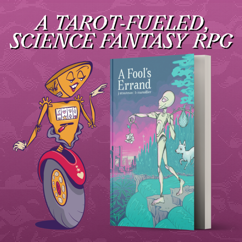 planetarcanapod's tweet photo. 🌈 explore a neon world of tarot &amp; androids
💤 slip into the realms of subconscious
🃏 keep the gods in check
💥 prevent the next Big Oops

learn more about A Fool's Errand here!