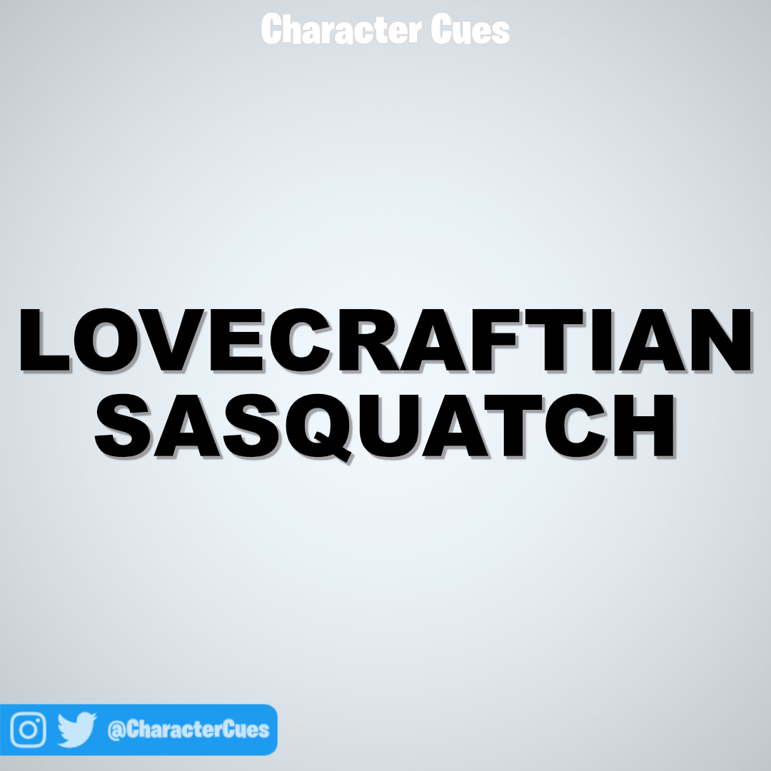 A towering shadowy figure with matted fur forming eldritch patterns. Glowing eyes blink across its hulking body, tentacles sprout from its back, and its roars warp reality, inducing madness. #Hauntober