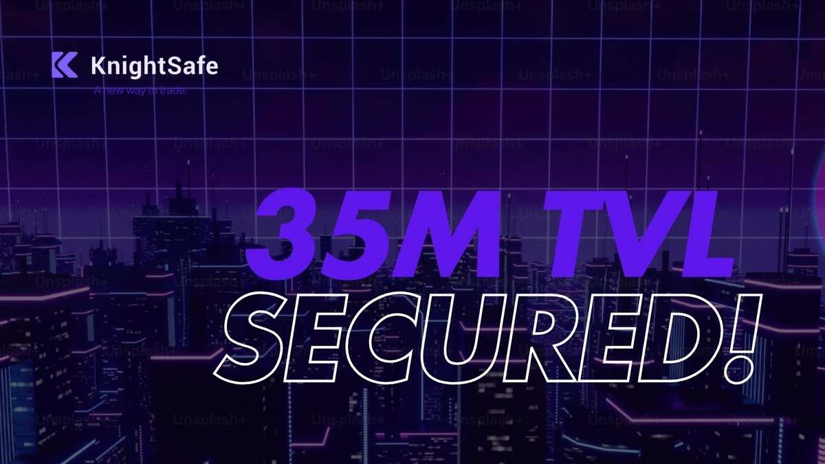 KnightSafeTeam's tweet photo. Yes!
KnightSafe is used by institutional funds since 2023.
TVL you ask?
Only around 35M USD. Not bad right?
#KnightSafe https://t.co/98iBLgidaD
