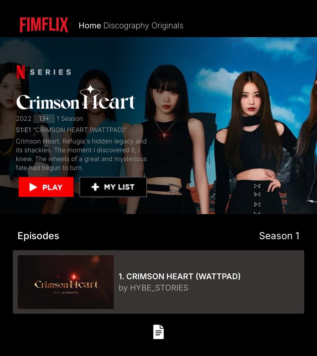fimflix's tweet photo. #FIMFLIX 🎥 Update!

⁃Added ‘Crimson Heart’ Wattpad Ver. under Originals > Reading.
⁃Minor update to the ‘FAQ’ page.

🔗: https://t.co/ke66tLUGQB https://t.co/3ZX2yTs3al