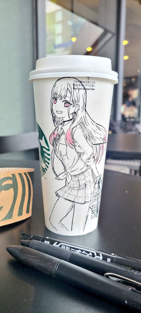 スタバで海夢ちゃん描いたから見てよ♡