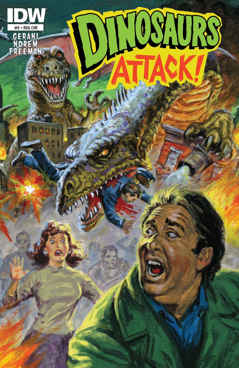 monsterasiazero's tweet image. Monsterasia Zero Comic Of The Day! Dinosaurs Attack! #05 - Cover Date November 2013 #DinosaursAttack