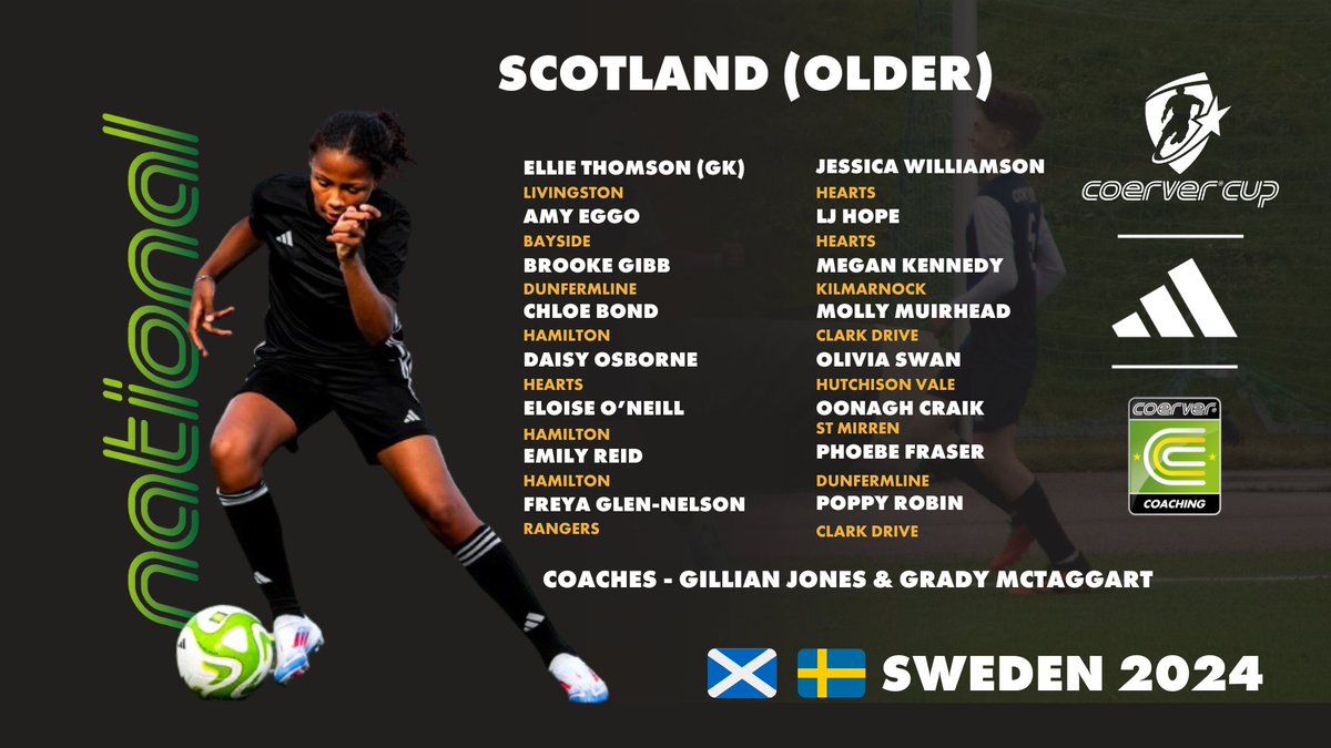 scotlandcoerver's tweet photo. 🏆🇸🇪 Just For Girls National Squads Headed to Sweden for the Coerver® Cup! 🇸🇪🏆

We're thrilled to announce the Just For Girls National Squad that will represent us in Sweden this year!

#ThatCoerverFeeling🌍⚽ https://t.co/gTEyeX7r6x