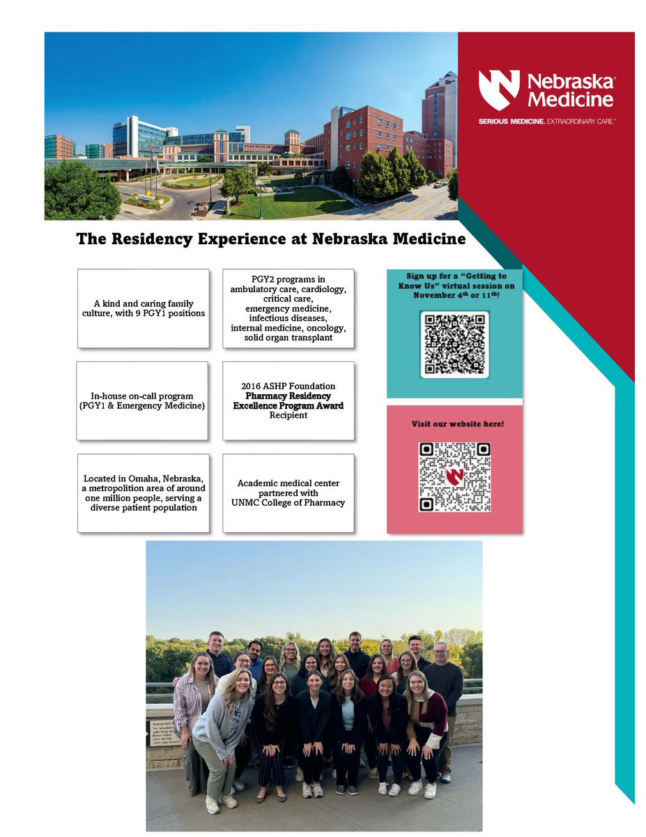 Patrick Fuller (@pfullerusa) on Twitter photo 1. PGY1 Residency ✅
2. Nebraska Medicine ✅
3. ASHP Midyear Showcase ✅
4. See you in New Orleans on Monday, December 9, Booth #4300
There is NO PLACE like <a href="/NebraskaMed/">Nebraska Medicine</a> 1. PGY1 Residency ✅
2. Nebraska Medicine ✅
3. ASHP Midyear Showcase ✅
4. See you in New Orleans on Monday, December 9, Booth #4300
There is NO PLACE like <a href="/NebraskaMed/">Nebraska Medicine</a>