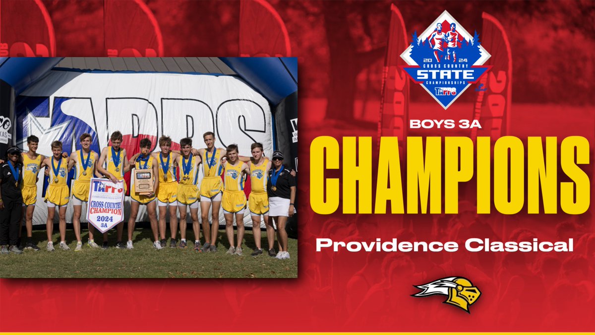 Congratulations to Providence Classical,  your TAPPS 2024 3A Boys Cross Country State Champions!