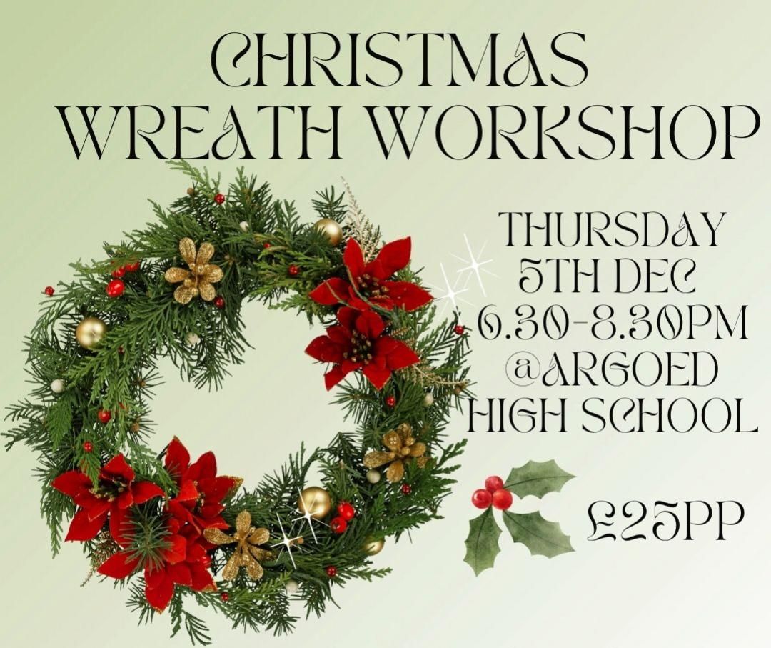 PTA EVENT - EVERYONE WELCOME

Join us in our Wreath Making Workshop. £25 pp, booking essential as limited places available. 

Please enter your email into the name section when paying using the Sum Up link this will help us track tickets. buff.ly/4f2ZknN