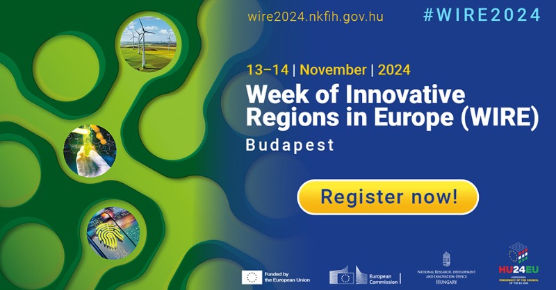 EUScienceInnov's tweet photo. 📢 Registration is Open! 

Join the Week of Innovative Regions in Europe 2024! We'll discuss:

- Boosting EU competitiveness
- Tackling innovation ecosystem fragmentation 
- Challenges &amp; EU funding opportunities 

🗓️ November 13-14 
📍 Budapest 

Sign up ⤵️ #WIRE