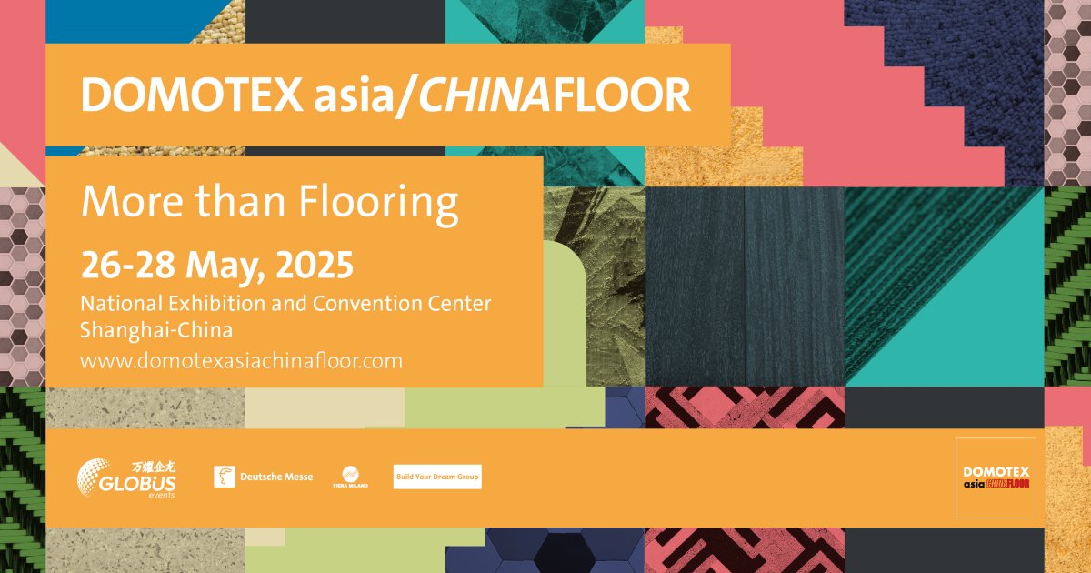 FLOORFORUMINTER's tweet image. #DOMOTEX asia/CHINAFLOOR 2025 will return strong again as the largest dedicated gathering of the world’s flooring industry for the year
The event will take place in Shanghai from 26th to 28th May 2025 as part of “Build Asia Mega Show”

Read more on lnkd.in/dNNjjPDf