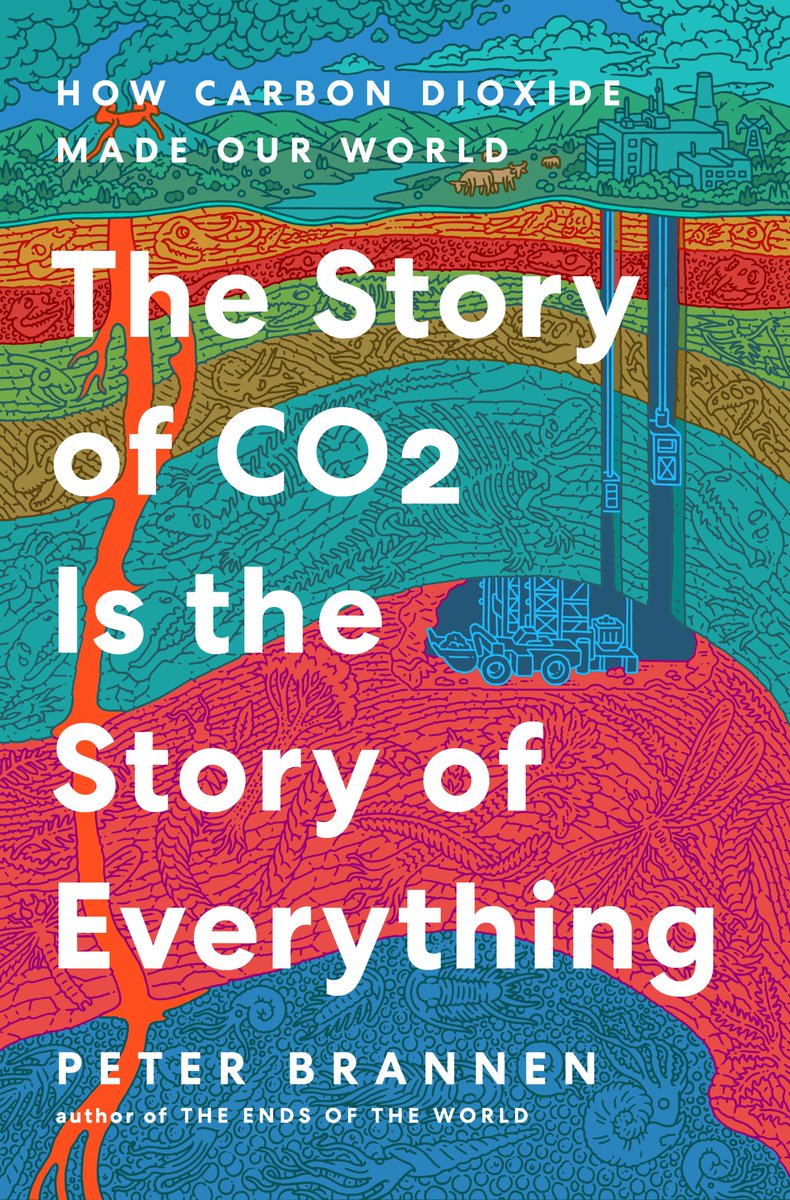 New cover reveal for The Story of CO2 Is the Story of Everything: How Carbon Dioxide Made Our World By: <a href="/PeterBrannen1/">Peter🌲Brannen</a> . Available in July from @Eccobooks .  Thanks to AD Allison Saltzman
#ericnyquist #peterbrannen #co2isthestoryofeverything #illustration #bookcoverdesign