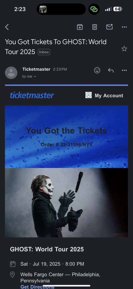 Ghesties! I got tickets!