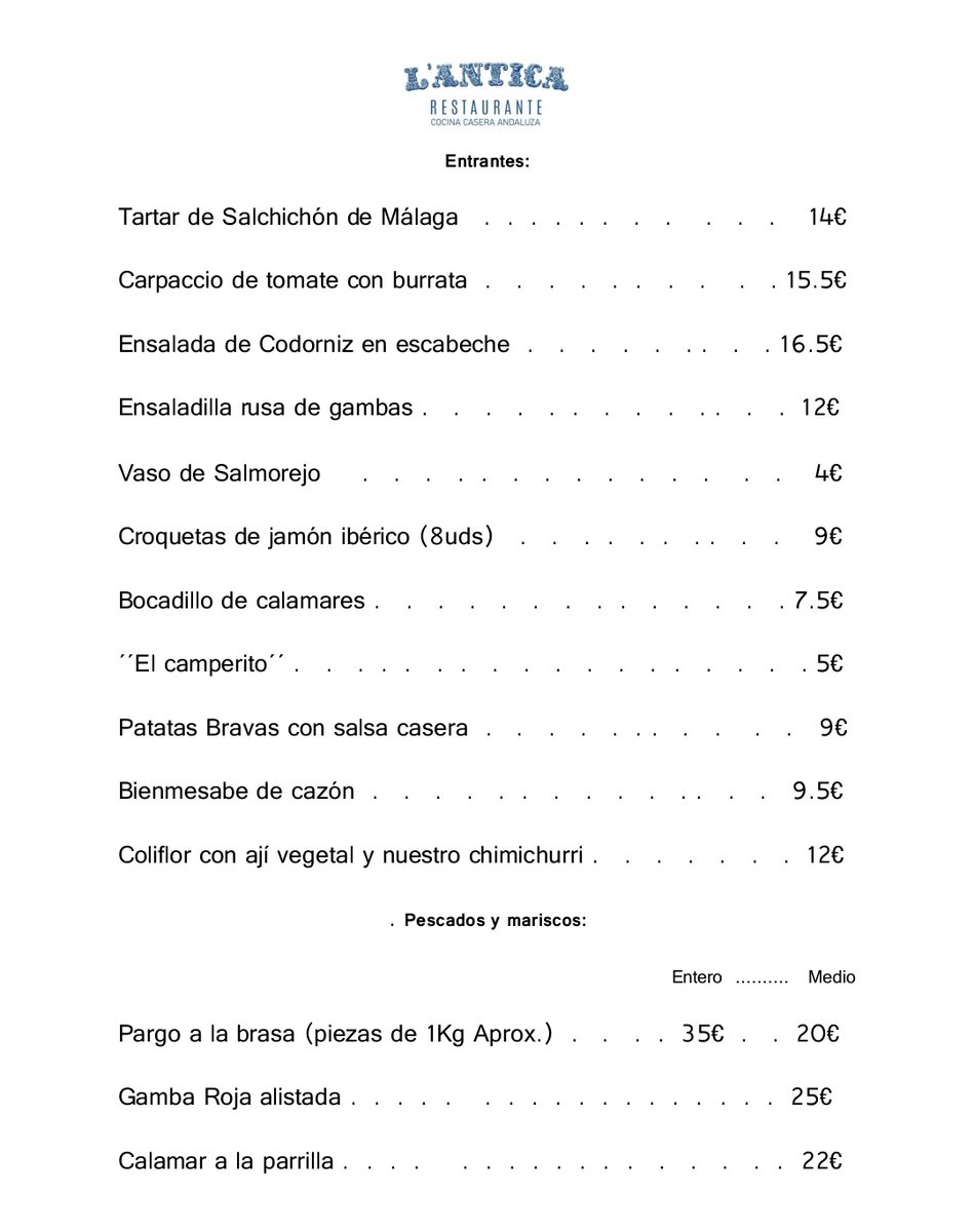 L_antica_g's tweet photo. Os dejamos por aquí nuestro horario y carta! Podéis reservar a través de nuestra página web https://t.co/IixI9KPFPE
No te quedes sin mesa!! https://t.co/U3isrEHaPR