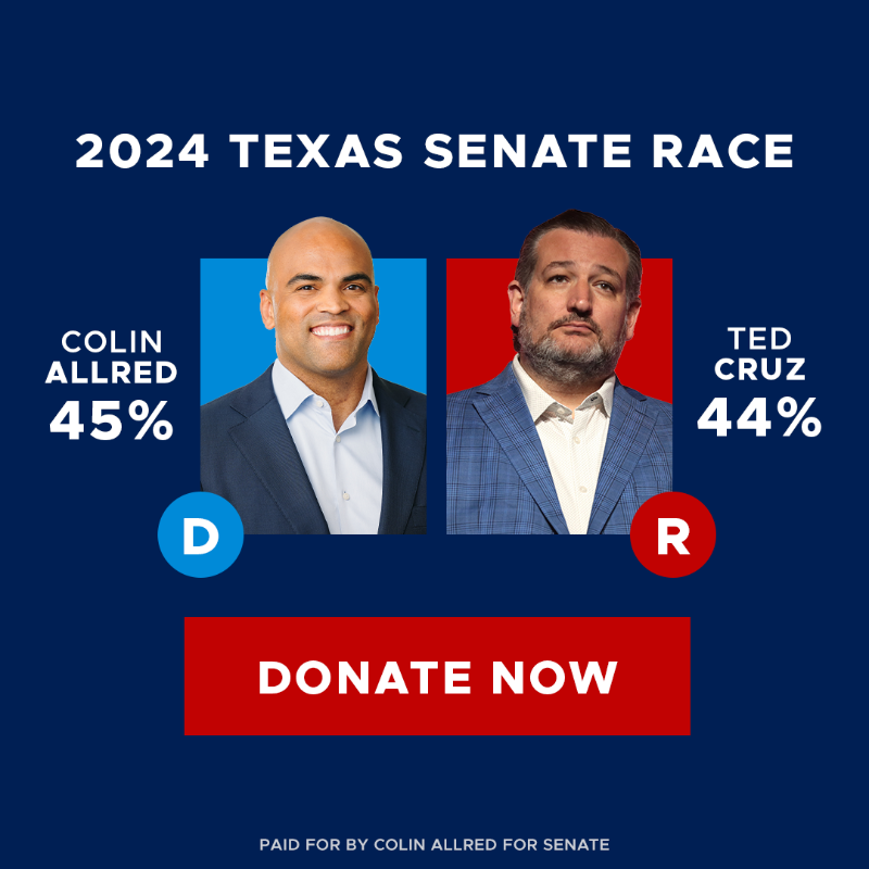 ColinAllredTX's tweet photo. Ted Cruz and his extremist super PAC allies are throwing a Hail Mary – they’re spending over $34 million attacking Colin Allred to sway voters in the final days of the Texas Senate race. Colin needs your help to fight back and WIN. Will you rush $5 or more?