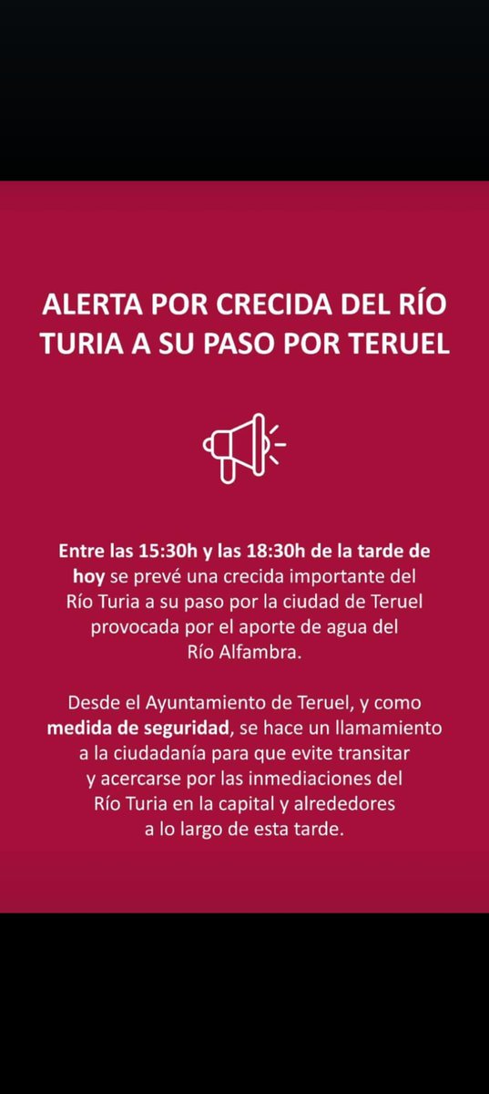 #INUNDACION #Turia #Teruel #Valencia #dana