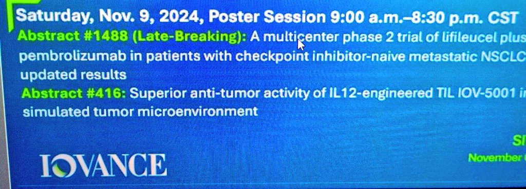 Updated NSCLC data with pembro 9th Nov $IOVA

<a href="/Maximus_Holla/">HODOR</a> <a href="/jfais20/">Jonathan Faison</a>