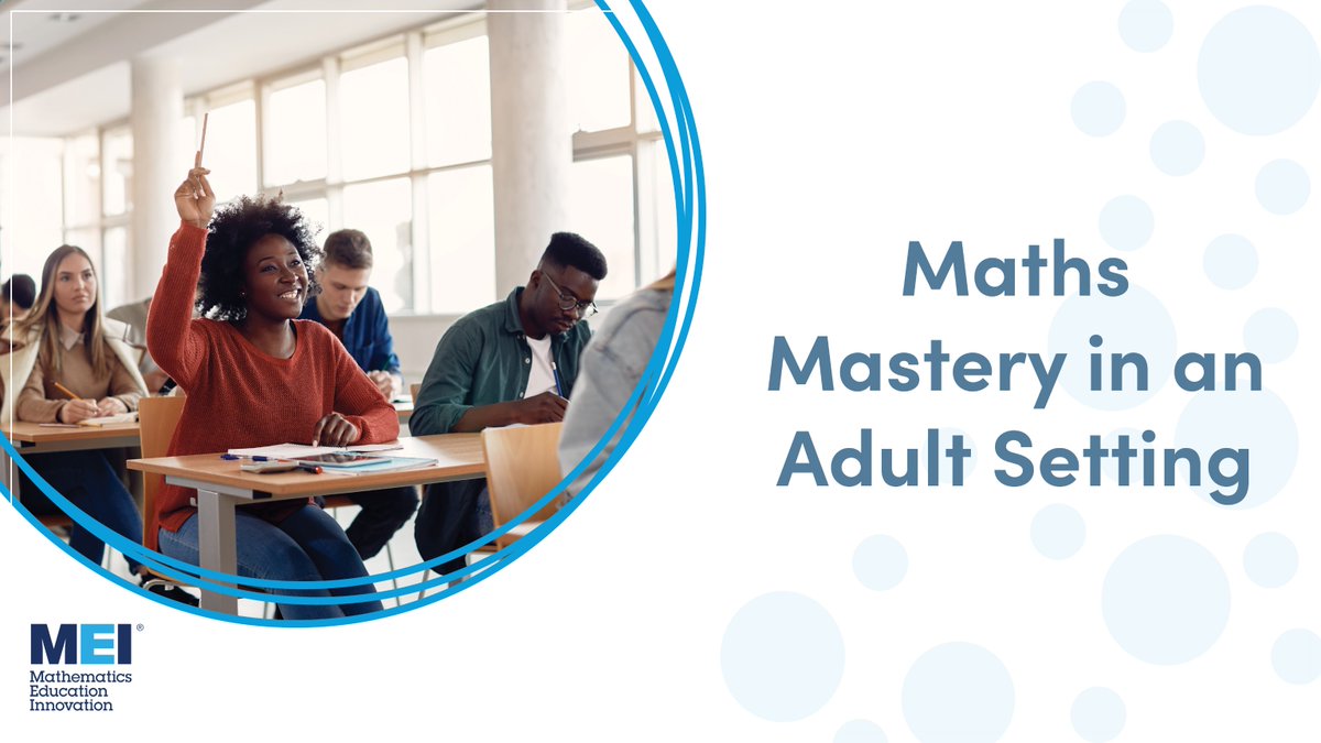 Join our Maths Mastery in an Adult Setting course for teachers!

Learn key ingredients of teaching, learning, and assessment. 

Book your place now
👉  ow.ly/ifIb50T0Zga