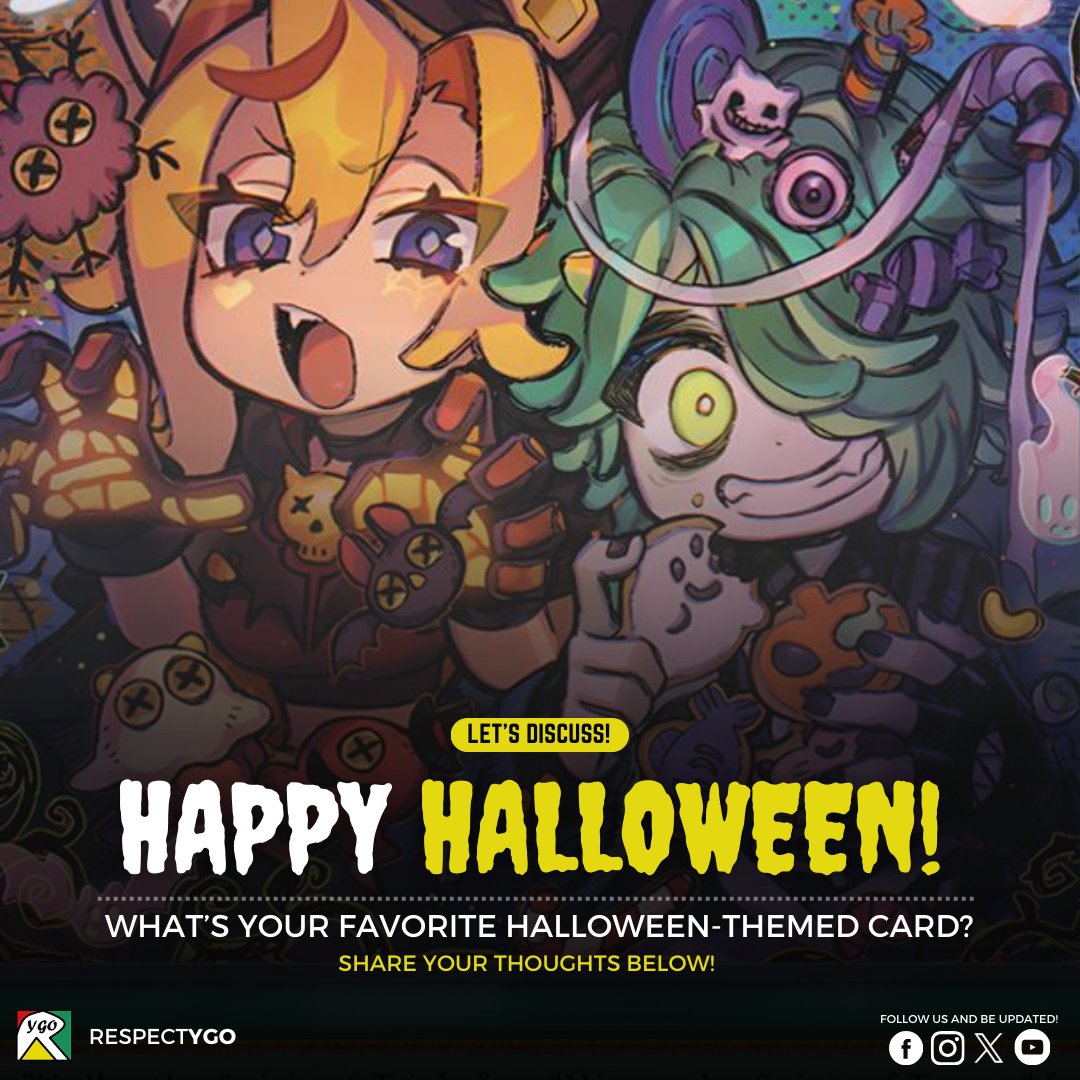 Respect_YGO's tweet photo. π 'Happy Halloween ya'll' π
ASK: What's your favorite "Halloween-themed" card? π€
#YGO #Ghostrick #halloween #trickortreat
~ArcKnight https://t.co/BasUUGVA2Z