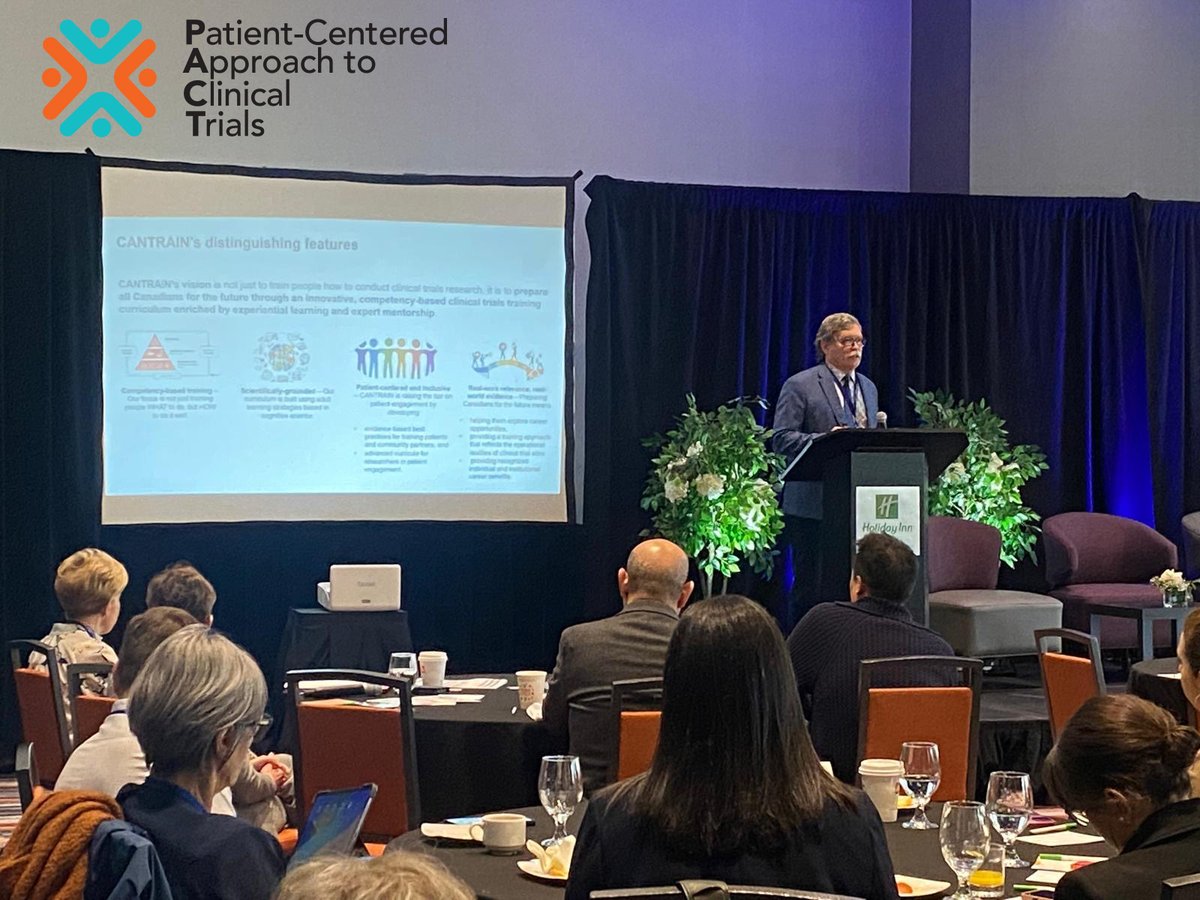 coloncanada's tweet photo. #PACT2024 : Dr. Jean Bourbeau from the CANadian Consortium of Clinical Trial TRAINing Platform (CANTRAIN) on how training will help to build trials that serve patients and advance the Canadian clinical trial environment.
#CanTrain #ClinicalTrialsConference #ClinicalTrials https://t.co/VbWHPuLsy8