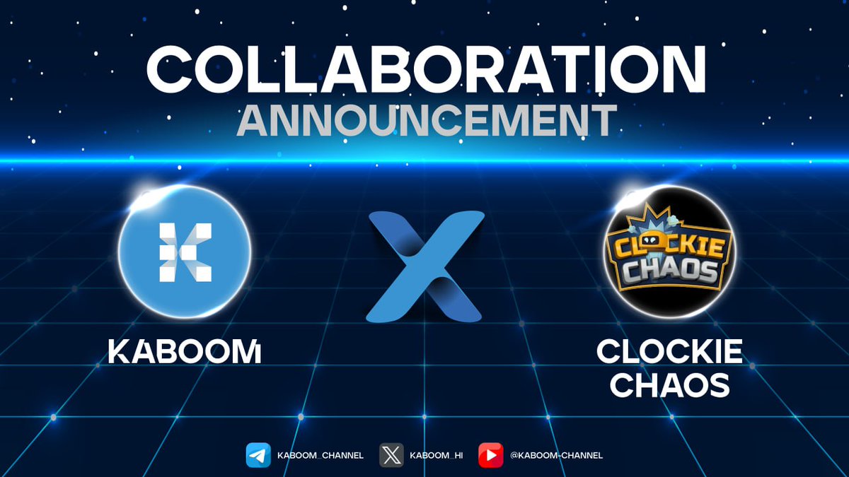 🚀 New Exciting Collaboration Announcement: Kaboom 🤝 Clockie Chaos 🚀

🥳 We’re thrilled to announce a collaboration between <a href="/Kaboom_hi/">Kaboom</a> and Clockie Chaos from <a href="/OpenLoot/">Open Loot</a> 

💫 Open Loot is a leading web3 gaming platform that manages all digital assets and token operations for web3
