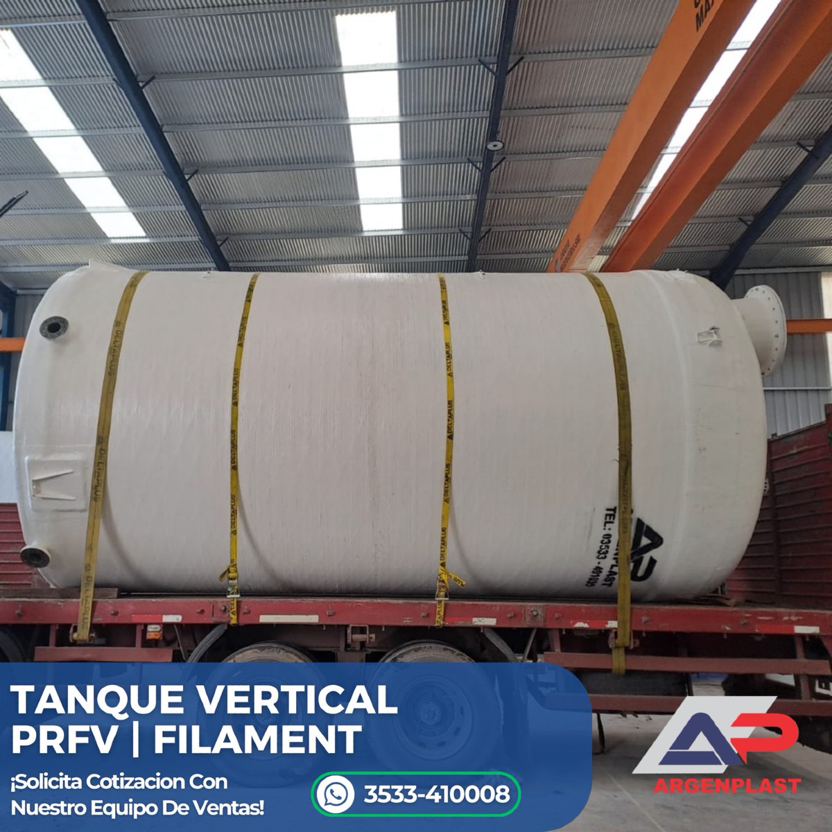 ArgenplastSRL's tweet photo. Cuando el espacio es limitado, los tanques verticales son la clave. Maximiza tu área de almacenamiento sin comprometer la seguridad 🔵🔴

#tanquesverticales #industrias #PRFV #Fliament #FilamentWinding #mineria #empresasmineras #mineras #litio #extraccióndelitio #Vacamuerta #FRP https://t.co/ZVrR83TdFr