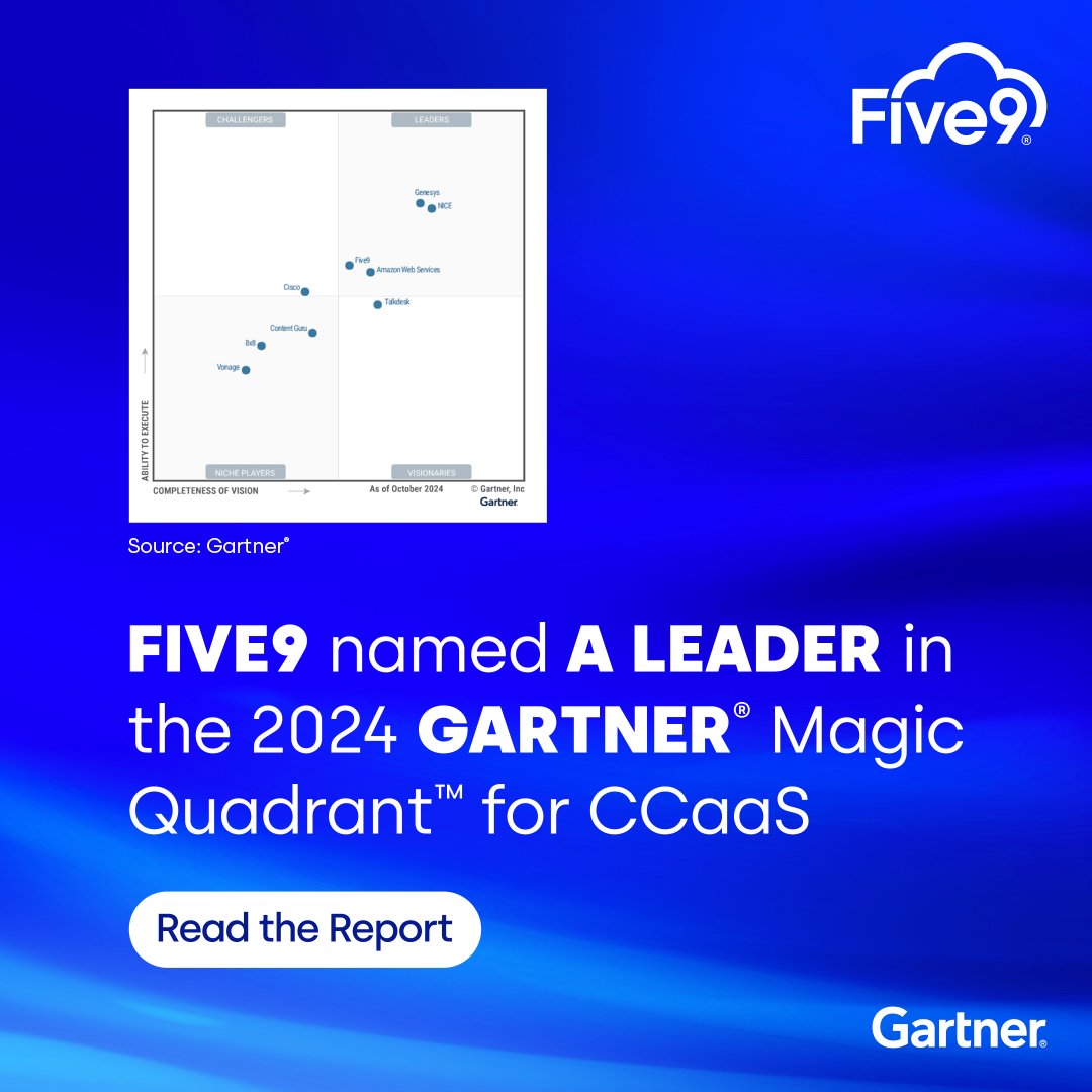 Thrilled to be recognized as a Leader again in the 2024 <a href="/Gartner_inc/">Gartner</a> Magic Quadrant™ for Contact Center as a Service.

Read the report to learn more: spr.ly/6016SOi1o

#TheNewCX #CCaaS #MagicQuadrant #Gartner