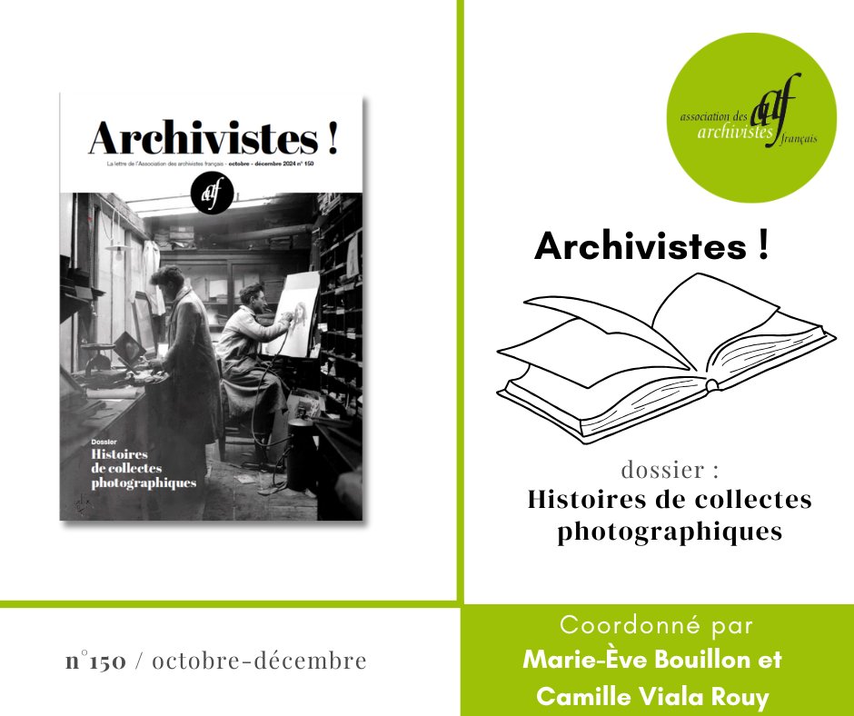 [publications]

C’est avec joie que nous vous annonçons la sortie du nouveau numéro d'Archivistes ! (150, octobre-décembre 2024) que nos adhérent·es viennent de recevoir.
Merci aux pilotes et aux contributeur·rices pour leur travail accompli !

archivistes.org/Archivistes-no…