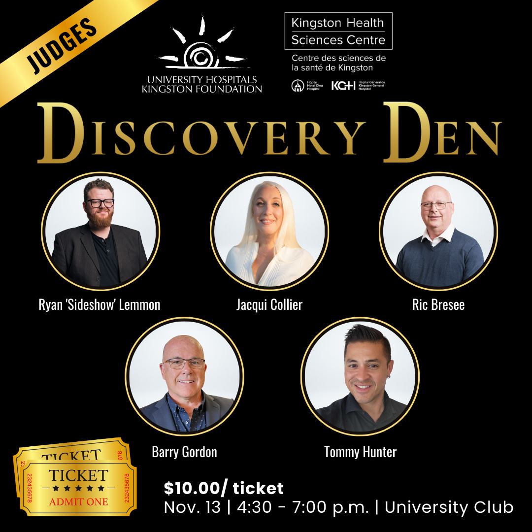 What happens when you cross the popular TV show Dragons’ Den with health-care professionals who have innovative ideas to improve patient care? You get Discovery Den.

Discovery Den takes place on Nov. 13 when #myKHSC teams will pitch ideas to a panel of judges, asking for a