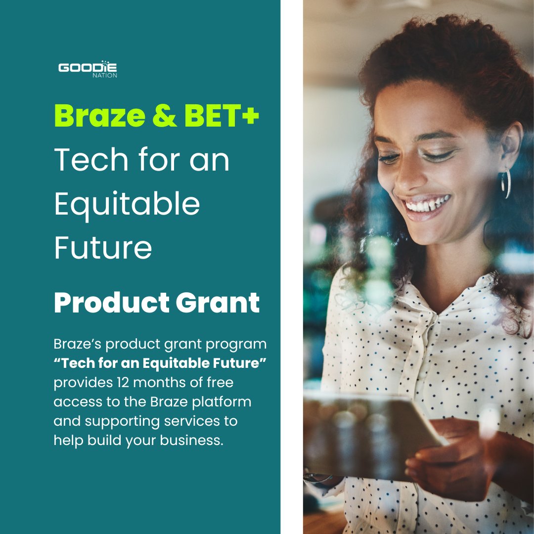 The 3rd edition of Braze's Tech for an Equitable Future program is back with partnership with BET+ . Program is open for applications through January 17, 2025. gnation.co/4hrSLgb