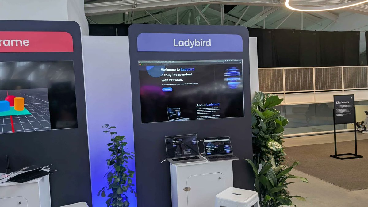 ladybirdbrowser's tweet image. We have a little Ladybird stand at #GitHubUniverse! 🤓

Swing by and say hello to @Ramborambowski from our team if you&apos;re at the event!