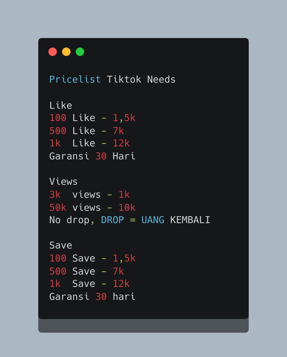 WinstonTzy's tweet photo. @ralianz8 Raedy kak like &amp; views tiktok harga termurah, kalau minat bisa langsung wa aja di bio https://t.co/vQbhdgxI5Q