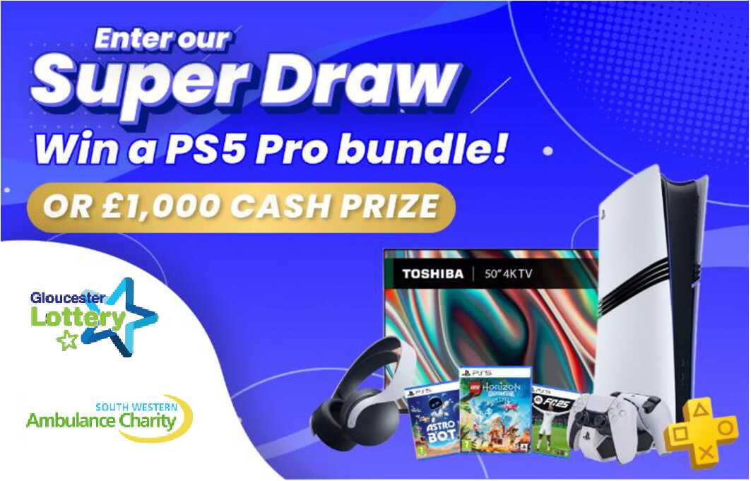 🎉 You could #WIN a fantastic #PS5 Pro Bundle or £1000 #cash if you play one of our 11 local #lotteries by 30 November. Our players have had a few small wins recently so fingers are crossed for the Super Draw! 🤞
➡️South Western Ambulance Charity | Play Local Lottery