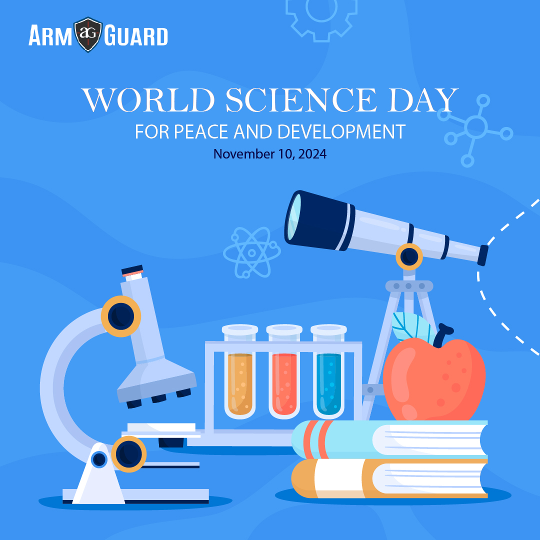 ArmguardS's tweet photo. 🔬🌍 On this World Science Day for Peace and Development, let's celebrate the power of science in fostering a brighter future! Together, we can leverage scientific innovation to promote peace, sustainability, and a better world for all. #WorldScienceDay #ScienceForPeace https://t.co/8enZa6p25K