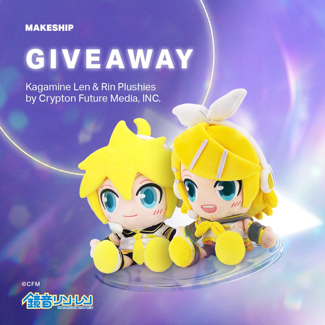 Hatsune Miku (@cfm_miku_en) on Twitter photo 🎉Giveaway time!
2 lucky participants will have the chance to win the pair of Rin & Len Plushies! 🥳
Here’s how to enter
1. Follow @makeship and <a href="/cfm_miku_en/">Hatsune Miku</a>
2. Repost this post
Giveaway ends Nov. 6th 12PM EST. Winners will be randomly selected and contacted by @makeship ! 🎉Giveaway time!
2 lucky participants will have the chance to win the pair of Rin & Len Plushies! 🥳
Here’s how to enter
1. Follow @makeship and <a href="/cfm_miku_en/">Hatsune Miku</a>
2. Repost this post
Giveaway ends Nov. 6th 12PM EST. Winners will be randomly selected and contacted by @makeship !