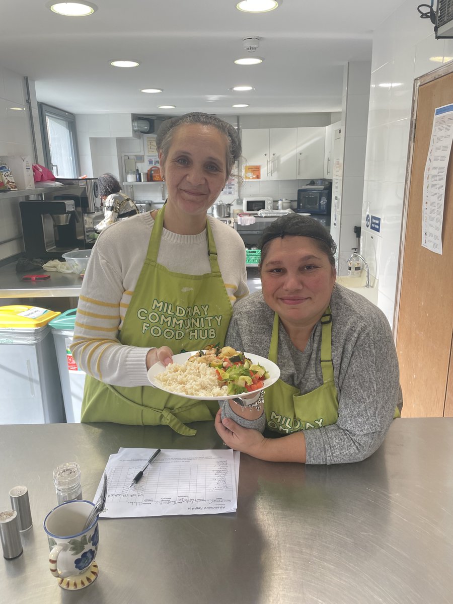 The fabulous Narin and Seyda, cooking up a storm on our Thursday Community Cook Up! We’re here every week if you’d like to join us for lunch (12:30-2PM)!
