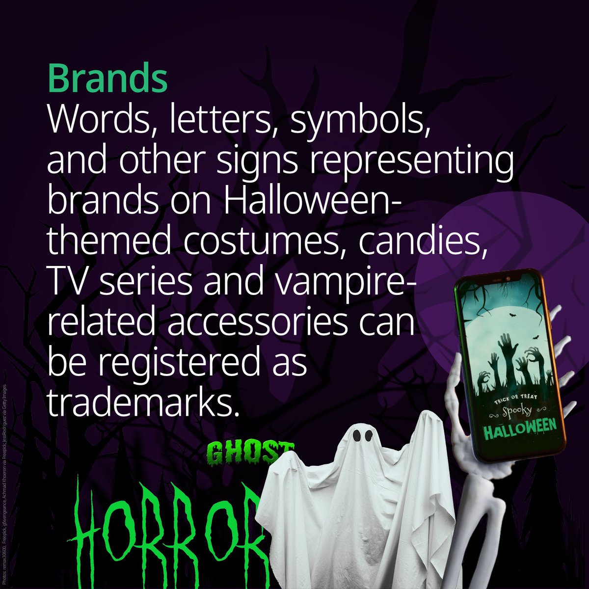 WIPO's tweet photo. 🎃🦇👻Happy #Halloween🧟‍♀️🧛‍♀️💀

Do you know how much intellectual property there is in this spooky celebration?

Take a look🔽

#CreepyIP