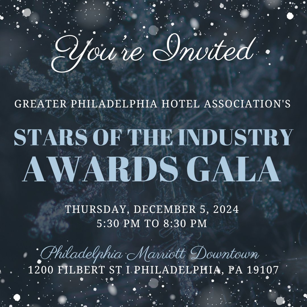 SAVE THE DATE: Registration information coming soon! Be part of the most glamorous and prestigious event in the hospitality industry!
.
.
#gpha #hotel #philadelphia #philly #pennsylvania #networking #networkingevent #business #socialnetworking #events #success #leadership