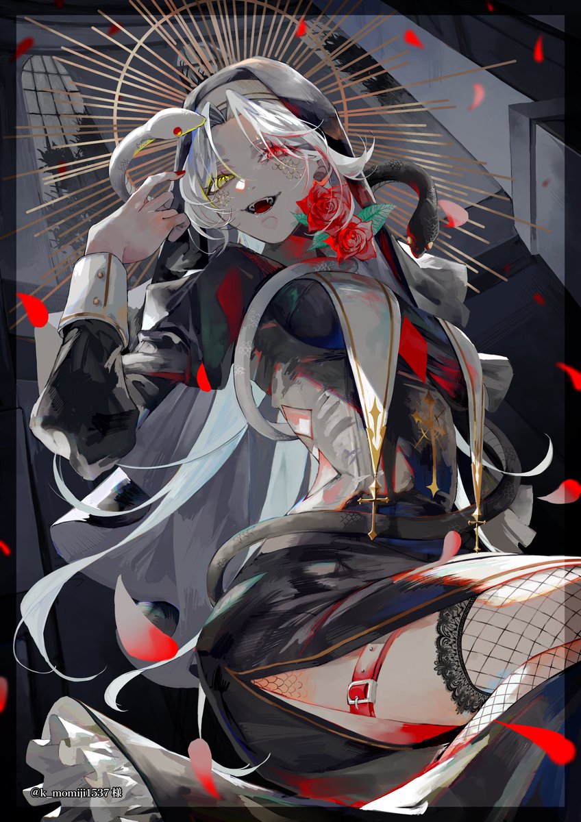 Ibara_Saragi's tweet photo. ✞⟡ ⎯⎯⎯⎯⎯⎯⎯⎯⎯⎯⎯⎯⎯ ⟡✞
          ＿𝑯𝒂𝒑𝒑𝒚 𝑯𝒂𝒍𝒍𝒐𝒘𝒆𝒆𝒏＿

懺悔なさい…さすれば救われるでしょう。

     ﾜﾀｸｼ
……神の気が向けば、ね🖤

✞Illust✞
かえで《もみじの木》
( #k_momiji1537 )様

✞⟡ ⎯⎯⎯⎯⎯⎯⎯⎯⎯⎯⎯⎯⎯ ⟡✞ https://t.co/uxmJcq3DgE