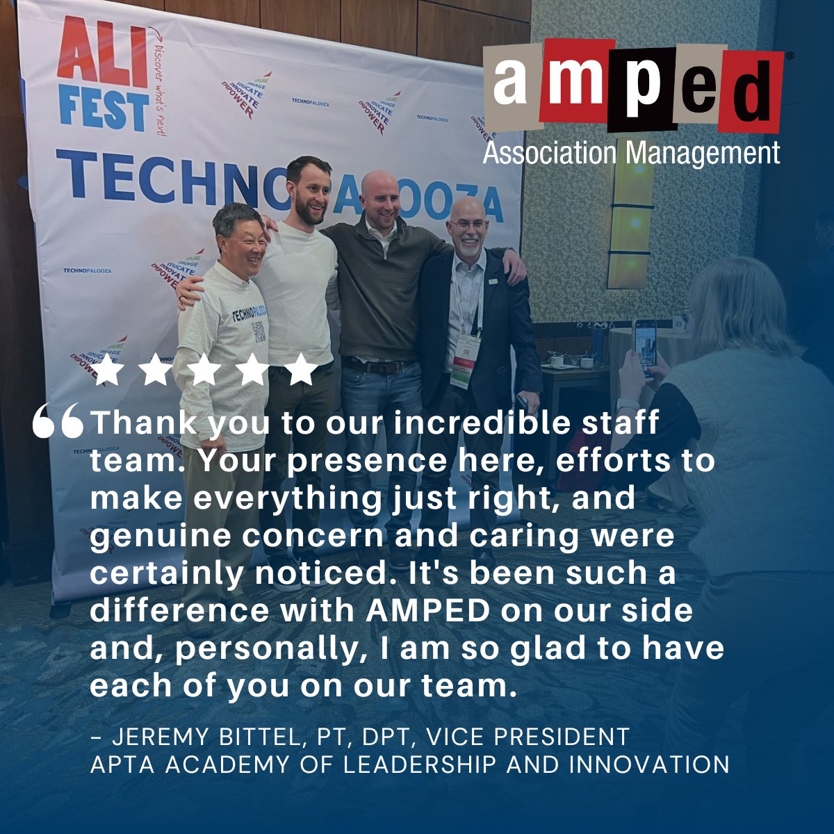 AMPEDstaff's tweet photo. Count on AMPED for innovative and exciting ideas that maximize the impact of your event. Leave the logistics to us and focus on what truly matters – your goals and attendees. https://t.co/3cbcVmk81Y #AMPEDlife #associations #associationmanagement https://t.co/3vKxBm4Lfj