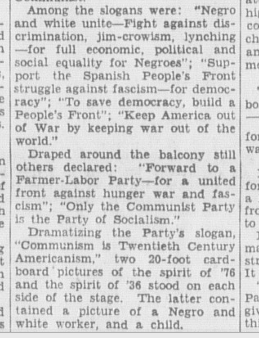 MelissaFordPhD's tweet photo. On Nov. 2, 1936, 20,000+ packed Madison Square Garden to rally for the #CPUSA and campaign against fascism and lynching. They promoted a farmer-labor liaison, a united socialist movement, and a people's front. From #DailyWorker #Communism #AmericanCommunism https://t.co/clXFyJJlmV