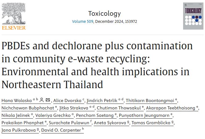 Finally, our article on contamination of #ewaste recycling workers' blood by plastic flame retardants is out. 
The results have contributed to the international debate on the ban of Dechlorane Plus, which has been agreed upon at the last COP of the Stockholm Convention.