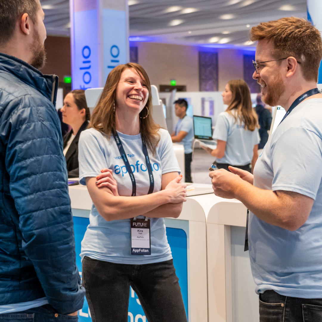 AppFolio's tweet image. Day 2 of #FUTUREConference was a blast! 

Together, we&apos;re shaping a path forward that fosters thriving communities with happy homes for millions. 

Excited for what&apos;s ahead on Day 3! Don&apos;t forget to download the conference app to stay organized and up to date.