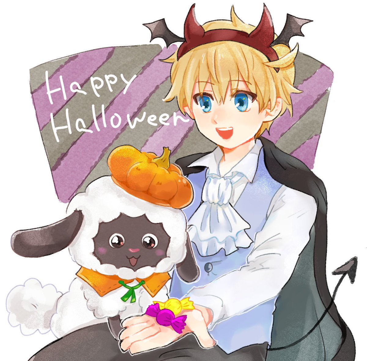 #RFハロウィン企画2024
あれす君とモコモコでハピハロ🍬🍬