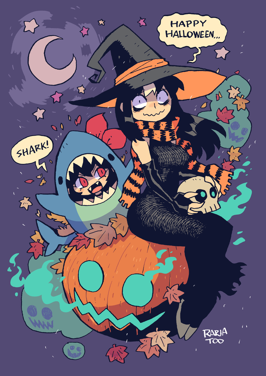 rariatoo's tweet photo. ハロウィンなノスさんとザクロちゃん🥴( ˙꒳˙ )
Halloween Noss and Zakuro 🎃💀🍂 https://t.co/GZKbtoJwtK