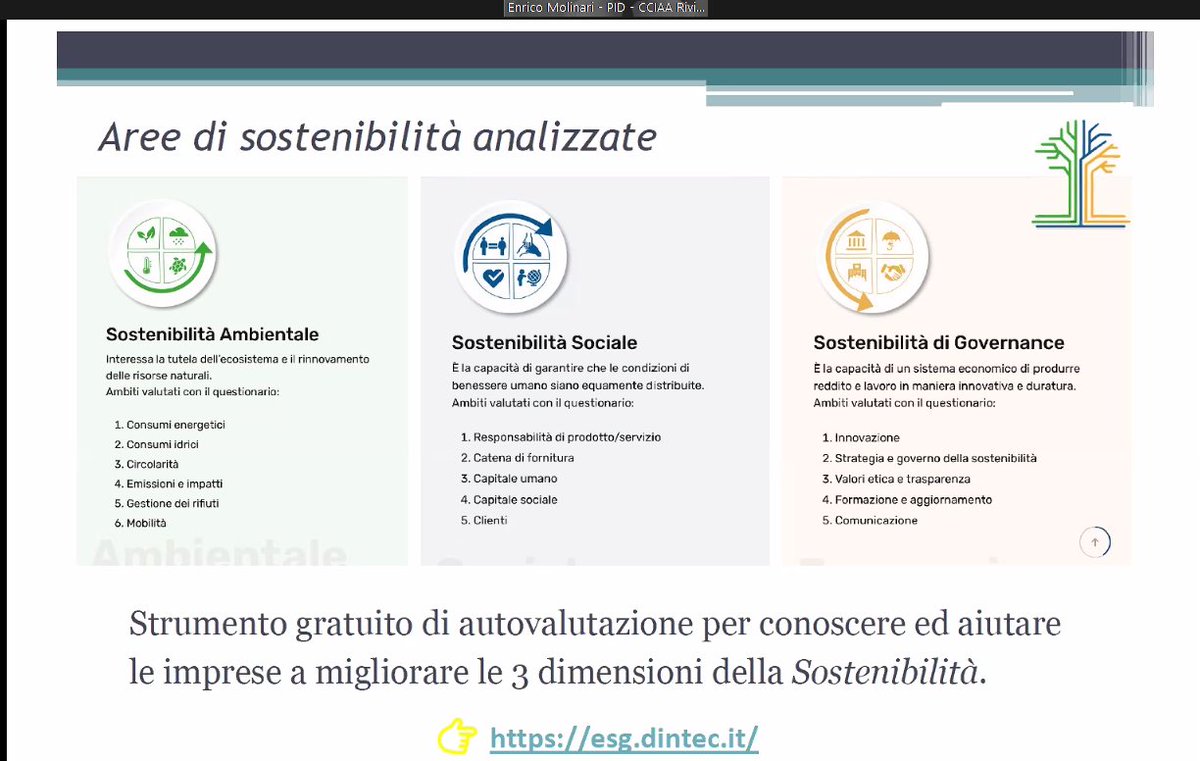 CCIAARIVLIG's tweet image. Sustain-ability assessment di sostenibilità x imprese
ℹ️ rivlig.camcom.gov.it/pid-punto-impr…
ne parla ora @enricomolinari 
webinar "L’importanza della diagnosi energetica e dell’Energy Manager per le PMI" 
#cciaarivlig #efficientamentoenergetico #PMI #ee4smes #EENCanHelp #pidcciaarivlig