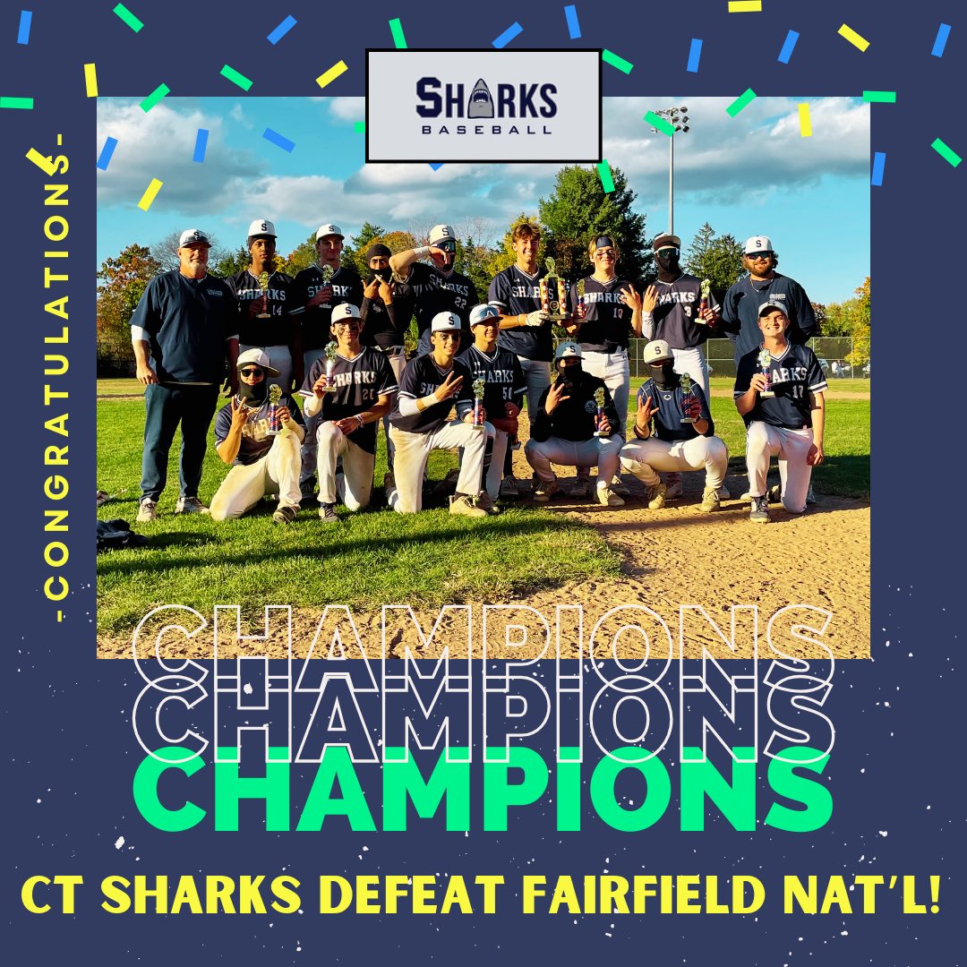 baseball72715's tweet photo. HUGE CONGRATS to our #CTSharksBaseball 17/18U team on their Walk-Off win over Fairfield International!
#GOSHARKS #TravelBaseball #ClubBaseball #Champions #Victory https://t.co/wxfMyRU5v6