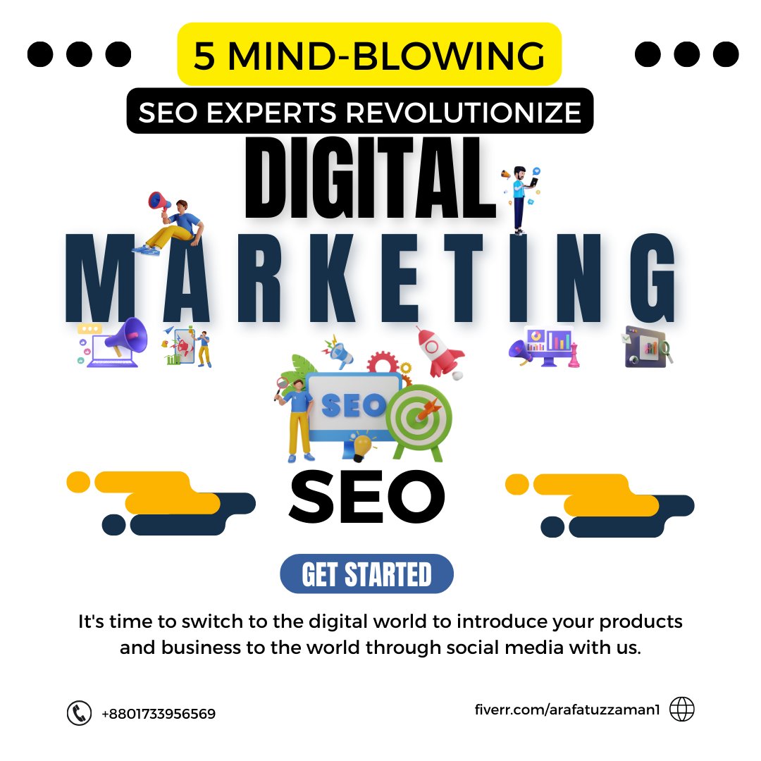 Here are five influential SEO experts who have made significant contributions to the field and revolutionized digital marketing:
urlis.net/a2u6h5oz

fiverr.com/s/38aye1k

#MarketStrategy #MarketingTips #SeoYeaJi #PageSpeed #SEOoptimization