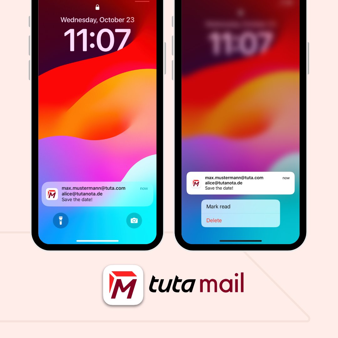 TutaPrivacy's tweet photo. 🔥 Release Time 🔥

📨 Quick Actions for Email Notifications
🎉 Calendar Updates to Celebrate Birthdays!
🎨 Tinted Colors on iOS
📱 Import vCard Contacts on Mobile

Check out all improvements:  https://t.co/tBYgnrQtR9 https://t.co/mE90VvgqLx