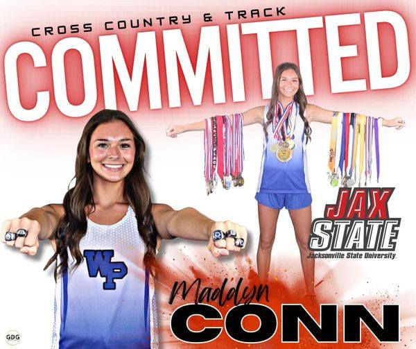 ahsaaradio's tweet photo. AHSAA Cross Country Spotlight presented by Alabama State Games - https://t.co/Ktqvxn6DuN
Oak Mountain Boys Shine at Meet in Scottsboro
White Plains Senior Earns 8th
Individual Title of 2024 X-C Season
By Josh Bean | For the AHSAA
MONTGOMERY – White Plains High School senior Maddyn Conn just keeps winning.|
Conn, a Jacksonville State commit, earned her eighth individual title of the season clocking 18:25.76 to win the Calhoun County Championship in Anniston for the third straight year to run into this week’s AHSAA Cross Country Spotlight. She also set a new Fort McClellan course record and led the Wildcats to the team title.
“Maddyn should win sectionals, and she’ll be favored at state,” White Plains coach Chase Cotton told East Alabama Today after the meet. “You can’t really say enough for what she’s done for our school. All of the girls look up to her.
“A parent said it best the other day,” the coach continued. “They posted a picture of her, and it’s very true what they said. She’s the kind of kid you want your kids to be like. She’s got the highest character. She’s the greatest person. To throw all of that on top of a phenomenal athlete, a generational athlete, I don’t know that there will ever be a more decorated athlete at our school again.”
Conn’s County title gives her plenty of momentum heading into this week’s AHSAA Section meet. All classes will host section meets with qualifiers advancing to the AHSAA State Meet November 9 at at Oakville Indian Mounds Park in Oakville.
She won the Class 4A individual title in 2022 and 2023, and she ran a new personal record time of 18:11.57 at the Lake Guntersville Invitational earlier this month.
At the Calhoun County Championship, teammate Abbie Dickeson finished third in 20:51.20 and Emerson Newton was sixth in 21:34.64 to help the Wildcats edge Jacksonville for the team title.
Headlining last week’s boys’ cross-country action was Oak Mountain’s boys team, which placed six runners in the top 12 to win the at the Last Chance Invitational at the John R. Esslinger Trail of Champions in Scottsboro.
Oak Mountain senior John Shoemaker won the individual title with a time of 15.19.88, while third-place Cooper Jeffcoat (15:58.11), 12th-place Sam Trammell (16:24.22) and 14th-place Luke Marvin (16:25.65) set new personal-record times.
The cross-country regular season is essentially finished with section meets set for Thursday through Saturday. The state meet is scheduled for Saturday, Nov. 9, at Oakville Indian Mounds Park in Oakville